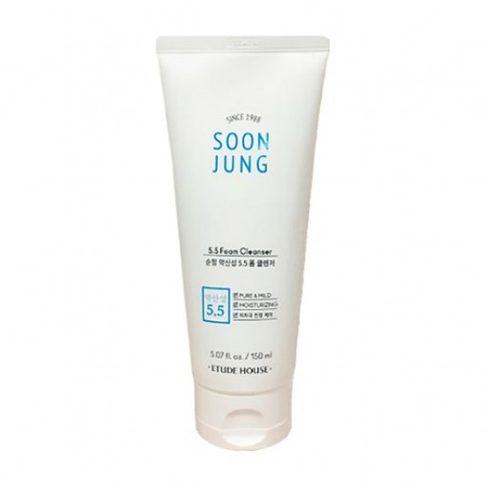 Skin for washing of Etude House Soon Jung pH 5.5 Foam Cleanser, 150 ml Skin for washing of Etude House Soon Jung pH 5.5 Foam Cleanser, 150 ml