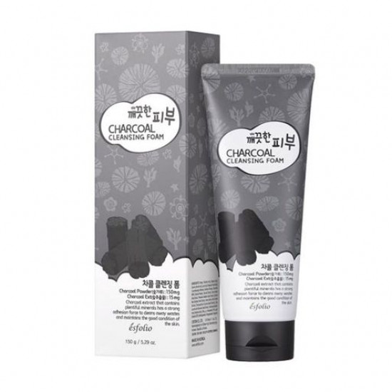 Пінка для вмивання обличчя Esfolio Charcoal Cleansing Foam Деревне вугілля, 150 мл Пінка для вмивання обличчя Esfolio Charcoal Cleansing Foam Деревне вугілля, 150 мл