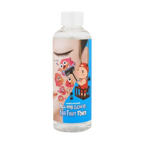 Пілінг-тонер для обличчя Elizavecca Milky Piggy Hell-Pore Clean Up AHA Fruit Toner з фруктовими кислотами, 200 мл Пілінг-тонер для обличчя Elizavecca Milky Piggy Hell-Pore Clean Up AHA Fruit Toner з фруктовими кислотами, 200 мл