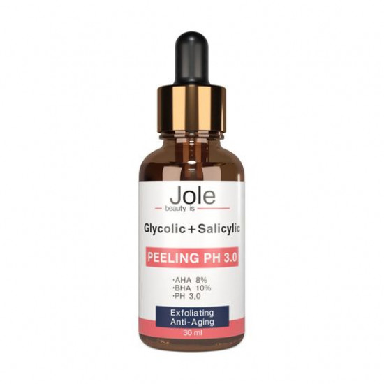 Пилинг для лица Jole Glycolic+Salicilic pH3 Peeling с гликолевой и салициловой кислотами, 30 мл
Пилинг для лица Jole Glycolic+Salicilic pH3 Peeling с гликолевой и салициловой кислотами, 30 мл