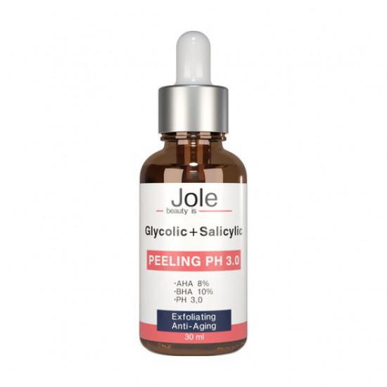 Пилинг для лица Jole Glycolic+Salicilic pH3 Peeling с гликолевой и салициловой кислотами, 30 мл
Пилинг для лица Jole Glycolic+Salicilic pH3 Peeling с гликолевой и салициловой кислотами, 30 мл