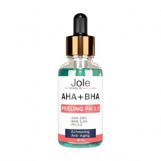 Peeling for the person Jole Peeling Complex AHA+BHA pH 3.3 with a complex of acids, 30 ml Peeling for the person Jole Peeling Complex AHA+BHA pH 3.3 with a complex of acids, 30 ml