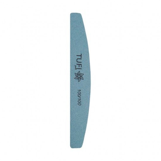 File nail buffer for Tufi Profi nails on a plastic basis 100/100 semicircle of blue, 10 pieces File nail buffer for Tufi Profi nails on a plastic basis 100/100 semicircle of blue, 10 pieces