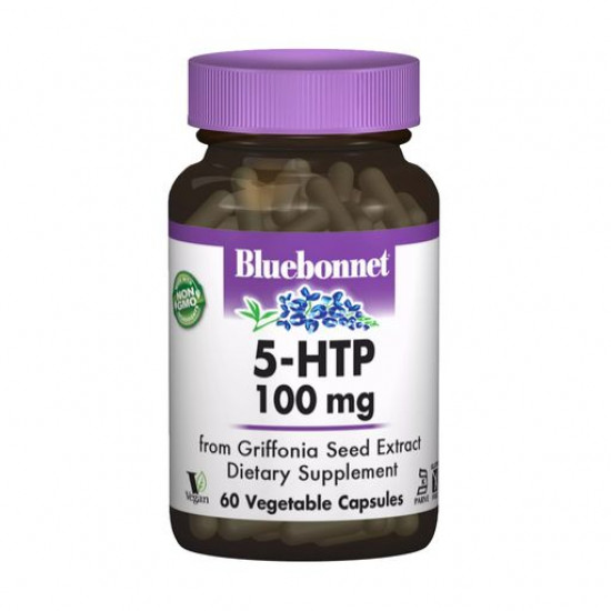 Харчова добавка амінокислота в капсулах Bluebonnet Nutrition 5-HTP 100 мг, 60 шт Харчова добавка амінокислота в капсулах Bluebonnet Nutrition 5-HTP 100 мг, 60 шт