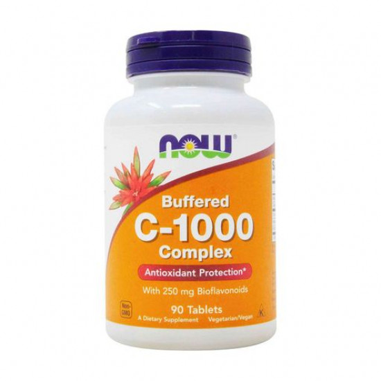 Nutritional supplement complex of vitamins B tablets Now Foods S-1000 of 250 mg + bioflavonoids, 90 pieces Nutritional supplement complex of vitamins B tablets Now Foods S-1000 of 250 mg + bioflavonoids, 90 pieces