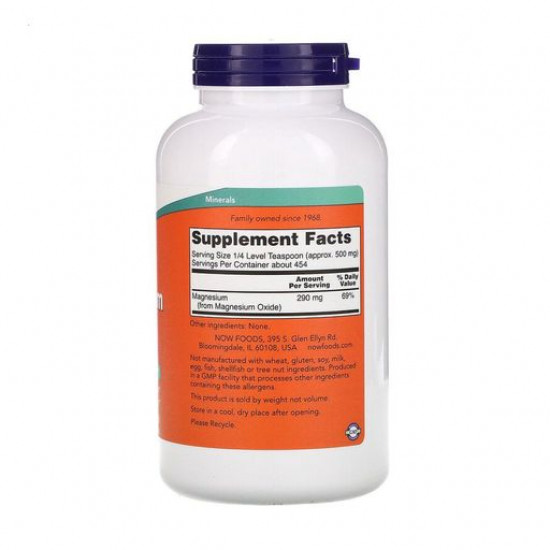 Пищевая добавка минералы в порошке Now Foods Magnesium Oxide Магний оксид 290 мг, 227 г
Пищевая добавка минералы в порошке Now Foods Magnesium Oxide Магний оксид 290 мг, 227 г