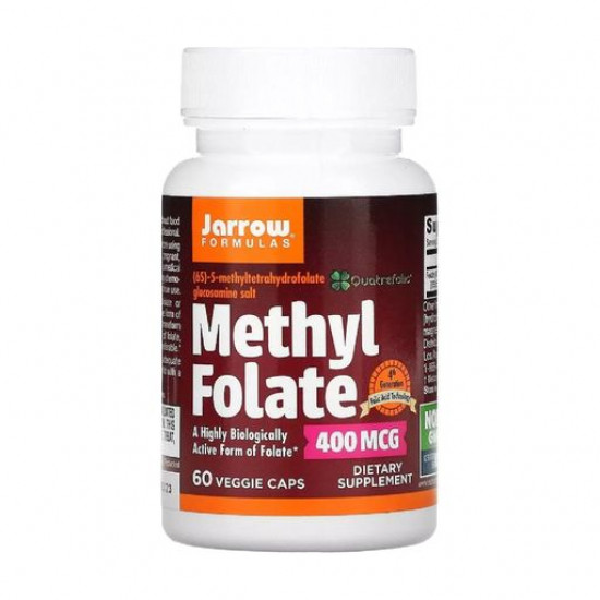 Харчова добавка в капсулах Jarrow Formulas Methyl Folate Мітил фолієва кислота (Метилфолат) 400 мкг, 60 шт Харчова добавка в капсулах Jarrow Formulas Methyl Folate Мітил фолієва кислота (Метилфолат) 400 мкг, 60 шт