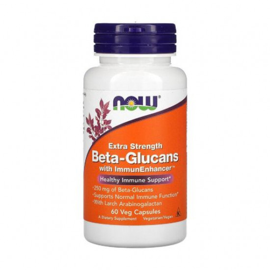 Харчова добавка в капсулах Now Foods Beta-Glucans With ImmunEnhancer Бета-Глюкани з ImmunEnhancer посиленої дії 250 мг, 60 шт Харчова добавка в капсулах Now Foods Beta-Glucans With ImmunEnhancer Бета-Глюкани з ImmunEnhancer посиленої дії 250 мг, 60 шт