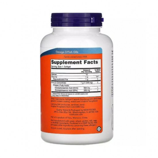 Пищевая добавка в капсулах Now Foods DHA-500 (Докозагексаеновая кислота) 500 мг, 180 шт
Пищевая добавка в капсулах Now Foods DHA-500 (Докозагексаеновая кислота) 500 мг, 180 шт
