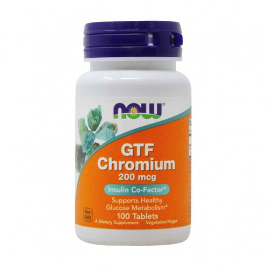 Пищевая добавка в таблетках Now Foods GTF Chromium Хром, 200 мг, 100 шт
Пищевая добавка в таблетках Now Foods GTF Chromium Хром, 200 мг, 100 шт