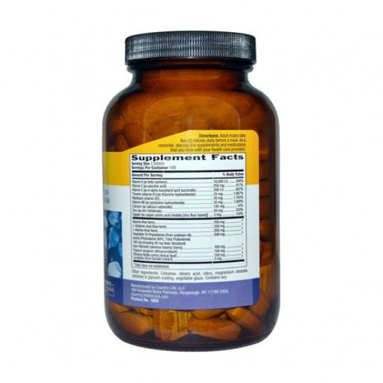 Nutritional supplement a vitamin and mineral complex in the tablets Country Life Prosta Max For Men for men, 100 pieces Nutritional supplement a vitamin and mineral complex in the tablets Country Life Prosta Max For Men for men, 100 pieces