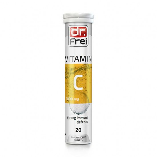 Харчова добавка вітаміни шипучі Dr. Frei Vitamin С Вітамін С, 1000 мг, 20 шт Харчова добавка вітаміни шипучі Dr. Frei Vitamin С Вітамін С, 1000 мг, 20 шт