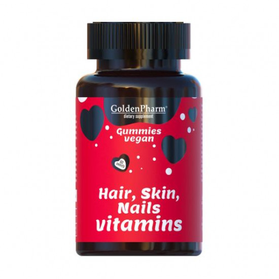 Пищевая добавка витамины в желатиновых капсулах Golden Pharm Hair, Skin, Nails Vitamins Веганский мармелад, 60 шт
Пищевая добавка витамины в желатиновых капсулах Golden Pharm Hair, Skin, Nails Vitamins Веганский мармелад, 60 шт