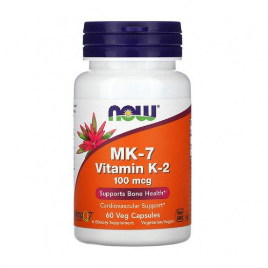 Nutritional supplement vitamins B capsules Now Foods MK-7 Mkg K-2,100 Vitamin, 60 pieces Nutritional supplement vitamins B capsules Now Foods MK-7 Mkg K-2,100 Vitamin, 60 pieces