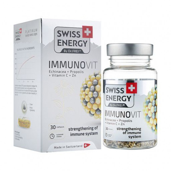 Пищевая добавка витамины в капсулах Swiss Energy Immuno Vit, 30 шт
Пищевая добавка витамины в капсулах Swiss Energy Immuno Vit, 30 шт
