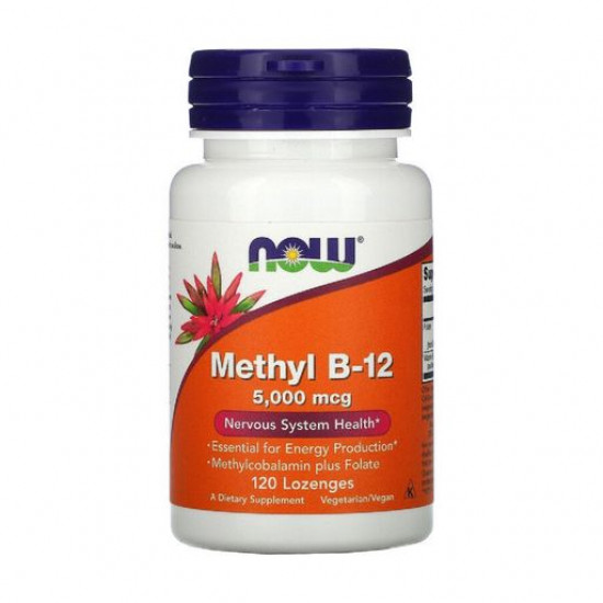 Харчова добавка вітаміни в льодяниках Now Foods Methyl B12 Мітил B12, 5000 мкг, 120 шт Харчова добавка вітаміни в льодяниках Now Foods Methyl B12 Мітил B12, 5000 мкг, 120 шт