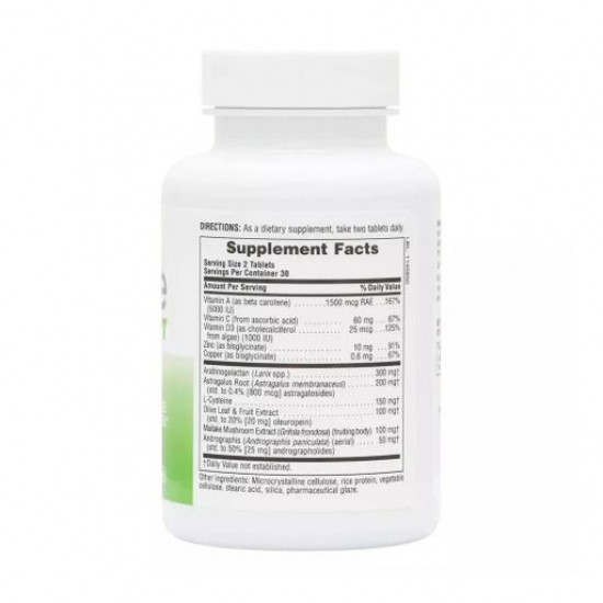 Nutritional supplement vitamins B the tablets NaturesPlus Immune Support Complex for support of the immune system, 60 pieces Nutritional supplement vitamins B the tablets NaturesPlus Immune Support Complex for support of the immune system, 60 pieces