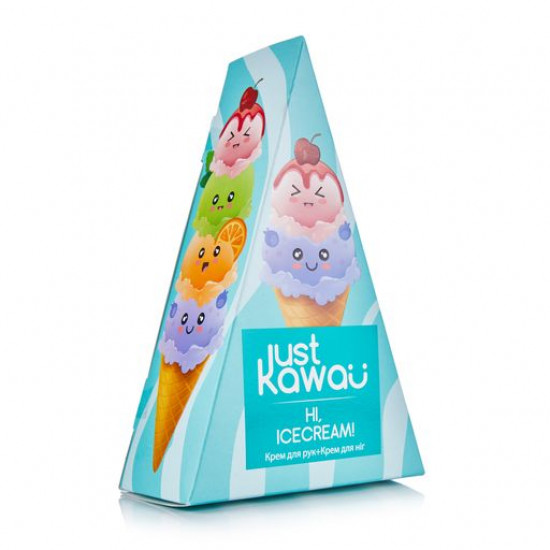 Gift set Just Kawaii Hi, Ice Creame (hand cream, 80 ml + foot cream, 80 ml) Gift set Just Kawaii Hi, Ice Creame (hand cream, 80 ml + foot cream, 80 ml)
