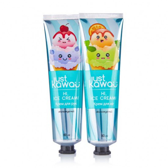 Gift set Just Kawaii Hi, Ice Creame (hand cream, 80 ml + foot cream, 80 ml) Gift set Just Kawaii Hi, Ice Creame (hand cream, 80 ml + foot cream, 80 ml)