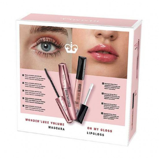 Подарочный набор Rimmel Wonderfull & Glossy (тушь для ресниц, 11 мл + блеск для губ, 6.5 мл)
Подарочный набор Rimmel Wonderfull & Glossy (тушь для ресниц, 11 мл + блеск для губ, 6.5 мл)