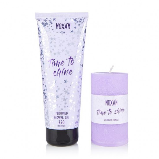 Подарочный набор женский Moxa'm Time To Shine (парфюмированный гель для душа с шиммером, 250 мл + парафиновая ароматизированная свеча)
Подарочный набор женский Moxa'm Time To Shine (парфюмированный гель для душа с шиммером, 250 мл + парафиновая ароматизированная свеча)
