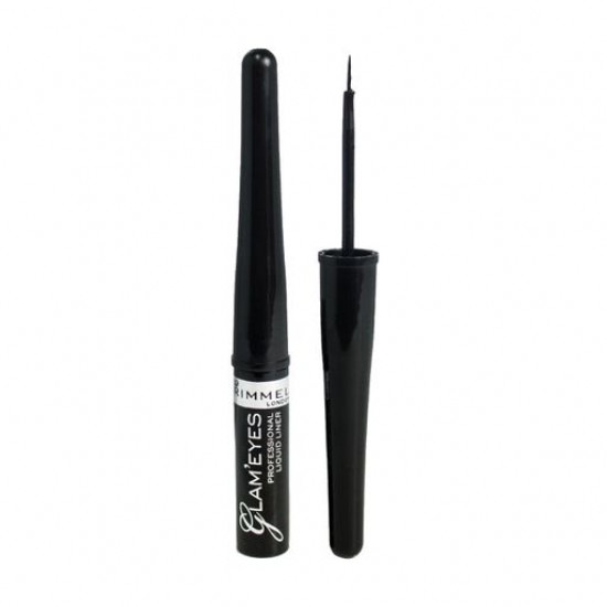 Eyeliner of Rimmel Glam'Eyes Professional Liquid Liner 001 Black Glamour, 3.5 ml Eyeliner of Rimmel Glam'Eyes Professional Liquid Liner 001 Black Glamour, 3.5 ml