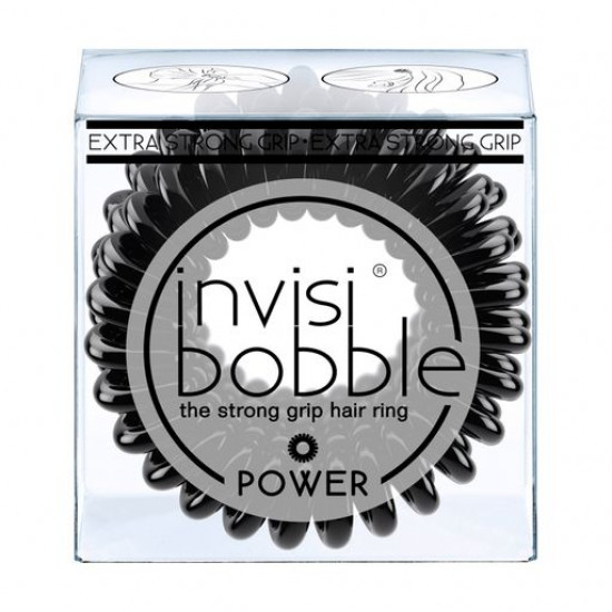 Elastic band bracelet for hair of Invisibobble Power True Black, 3 pieces Elastic band bracelet for hair of Invisibobble Power True Black, 3 pieces