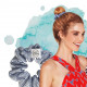 Elastic band bracelet for hair of Invisibobble Sprunchie Swim With Mi Santorini Pack Your Bikini, 1 piece Elastic band bracelet for hair of Invisibobble Sprunchie Swim With Mi Santorini Pack Your Bikini, 1 piece