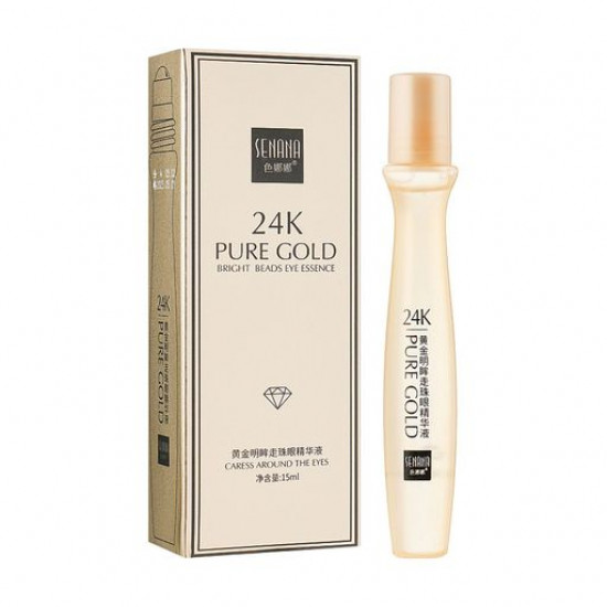 Роликовый аппликатор для кожи вокруг глаз Senana 24k Pure Gold Bright Beads Eye Essence для удаления темных кругов, 15 мл
Роликовый аппликатор для кожи вокруг глаз Senana 24k Pure Gold Bright Beads Eye Essence для удаления темных кругов, 15 мл