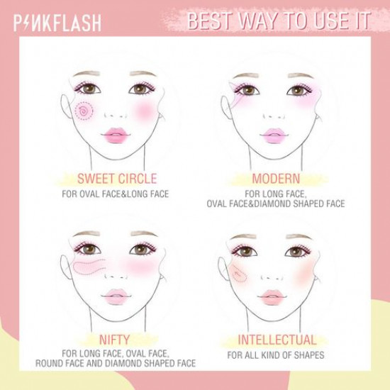 Румяна для обличчя Pinkflash Chic In Cheek Blush N03, 1.7 г Румяна для обличчя Pinkflash Chic In Cheek Blush N03, 1.7 г
