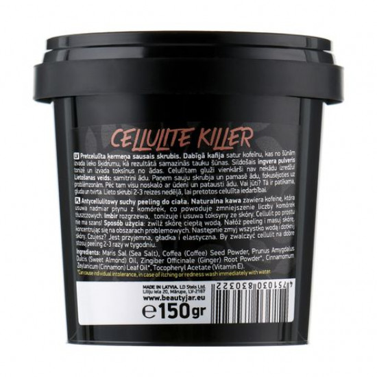 Body scrub of Beauty Jar Cellulite Killer of anti-cellulite, 150 g Body scrub of Beauty Jar Cellulite Killer of anti-cellulite, 150 g