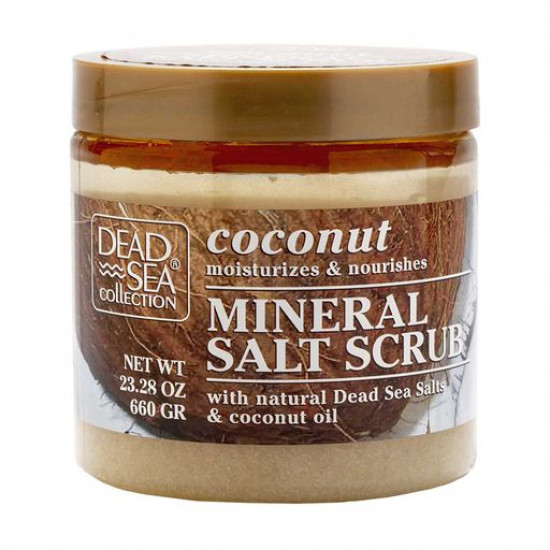 Body scrub of Dead Sea Collection Coconut Mineral Salt Scrub with minerals of the Dead Sea and coconut oil, 660 g Body scrub of Dead Sea Collection Coconut Mineral Salt Scrub with minerals of the Dead Sea and coconut oil, 660 g