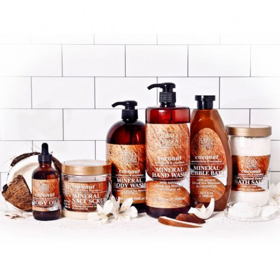 Body scrub of Dead Sea Collection Coconut Mineral Salt Scrub with minerals of the Dead Sea and coconut oil, 660 g Body scrub of Dead Sea Collection Coconut Mineral Salt Scrub with minerals of the Dead Sea and coconut oil, 660 g