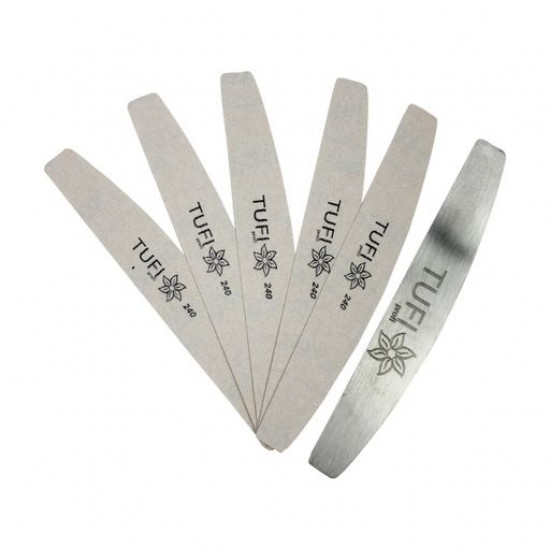 Replaceable files for Tufi Profi file with a metal base, the round edge, 240 grit, 6 pieces (0073996) Replaceable files for Tufi Profi file with a metal base, the round edge, 240 grit, 6 pieces (0073996)