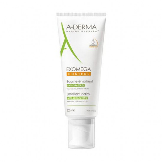 Пом'якшуючий бальзам для тіла A-Derma Exomega Control Emollient Balm Anti-Scratching проти подряпин, 200 мл Пом'якшуючий бальзам для тіла A-Derma Exomega Control Emollient Balm Anti-Scratching проти подряпин, 200 мл