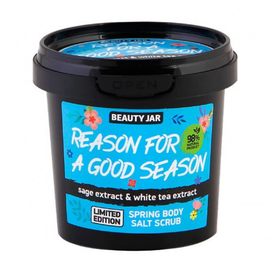Сольовий скраб для тіла Beauty Jar Reason For A Good Season Spring Body Salt Scrub Весняний, 115 мл Сольовий скраб для тіла Beauty Jar Reason For A Good Season Spring Body Salt Scrub Весняний, 115 мл