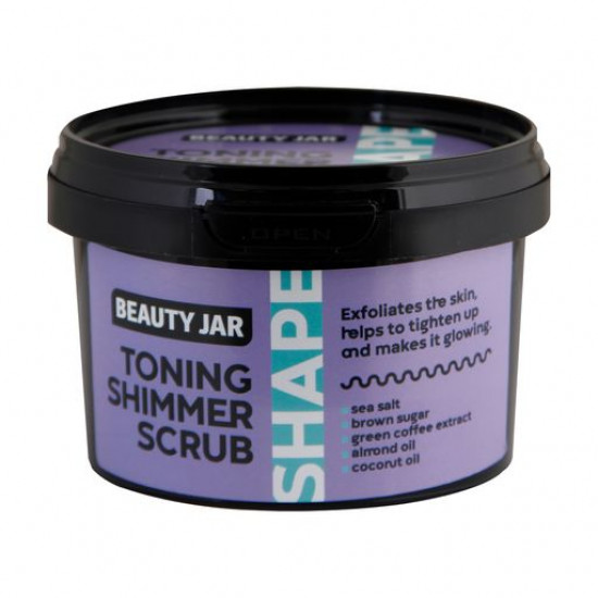 Salt srub shimmer for a body of Beauty Jar Shape Toning Shimmer Scrub, 360 g Salt srub shimmer for a body of Beauty Jar Shape Toning Shimmer Scrub, 360 g