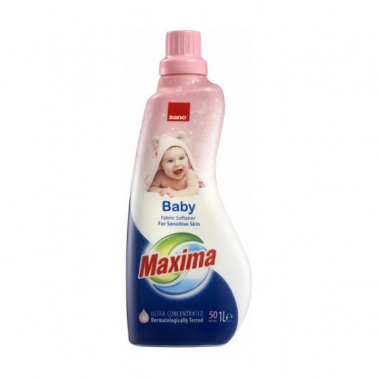 Суперконцентрований пом'якшувач для білизни Sano Maxima Baby, 1 л Суперконцентрований пом'якшувач для білизни Sano Maxima Baby, 1 л