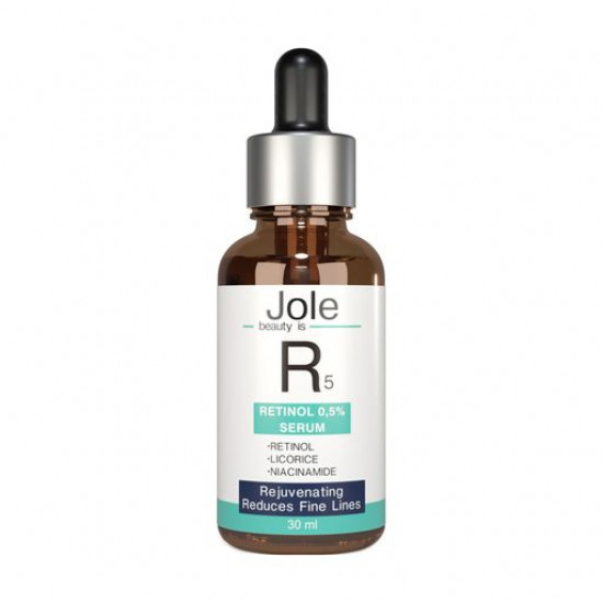 Serum for the person Jole Retinol 5 Serum with Retinolum of 0.5%, niatsinamidy and tsentelly, 30 ml Serum for the person Jole Retinol 5 Serum with Retinolum of 0.5%, niatsinamidy and tsentelly, 30 ml