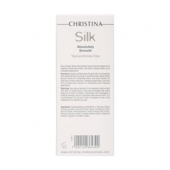 Serum for filling of mimic wrinkles of Christina Silk Absolutely Smooth, 30 ml Serum for filling of mimic wrinkles of Christina Silk Absolutely Smooth, 30 ml