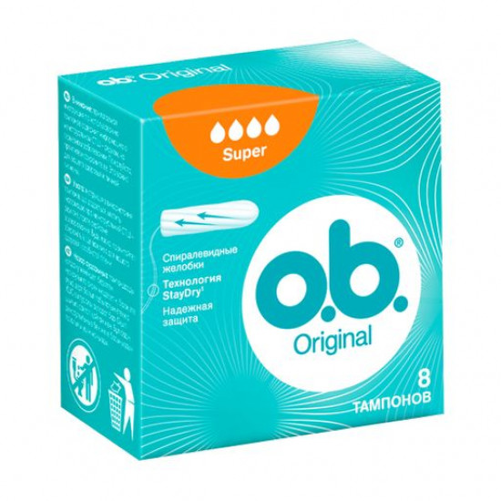 Тампони ob Original Super, 8 шт Тампони ob Original Super, 8 шт