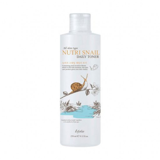 Тонер для обличчя Esfolio Nutri Snail Daily Toner з муцином равлики, 270 мл Тонер для обличчя Esfolio Nutri Snail Daily Toner з муцином равлики, 270 мл