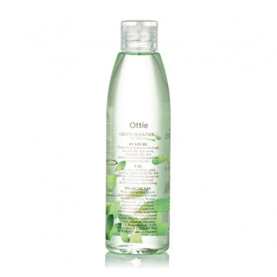 Тонер для обличчя Ottie Green Tea Toner для всіх типів шкіри, 200 мл Тонер для обличчя Ottie Green Tea Toner для всіх типів шкіри, 200 мл