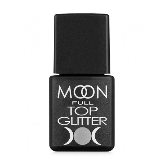 Топ для гель-лаку Moon Full Top Glitter з різнобарвним гліттером, 01 Rainbow, 8 мл Топ для гель-лаку Moon Full Top Glitter з різнобарвним гліттером, 01 Rainbow, 8 мл