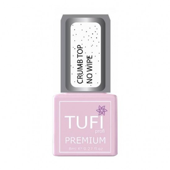 Топ для гель-лаку Tufi Profi Premium Crumb Top No Wipe без липкого шару, з крихтою, 8 мл Топ для гель-лаку Tufi Profi Premium Crumb Top No Wipe без липкого шару, з крихтою, 8 мл