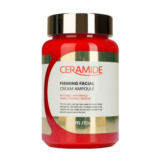 Зміцнююча ампульна крем-сироватка для обличчя FarmStay Ceramide Firming Facial Cream Ampoule з керамідами, 250 мл Зміцнююча ампульна крем-сироватка для обличчя FarmStay Ceramide Firming Facial Cream Ampoule з керамідами, 250 мл