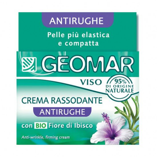 Зміцнюючий крем для обличчя проти зморшок Geomar Anti-Wrinkle Firming Cream з органічними квітами гібіскусу та океанічними водоростями, 50 мл Зміцнюючий крем для обличчя проти зморшок Geomar Anti-Wrinkle Firming Cream з органічними квітами гібіскусу та океанічними водоростями, 50 мл