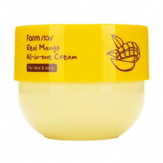 Універсальний крем для обличчя та тіла FarmStay Real Mango All-In-One Cream з екстрактом манго, 300 мл Універсальний крем для обличчя та тіла FarmStay Real Mango All-In-One Cream з екстрактом манго, 300 мл