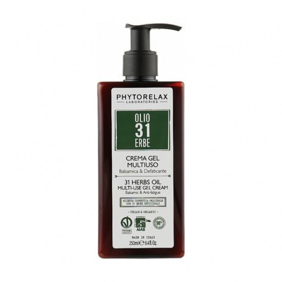 Заспокійливий крем-гель для тіла Phytorelax Laboratories 31 Herbs Oil Multi-Use Gel Cream, 250 мл Заспокійливий крем-гель для тіла Phytorelax Laboratories 31 Herbs Oil Multi-Use Gel Cream, 250 мл