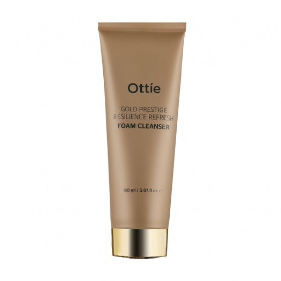 Зволожуюча очищаюча пінка для пружності шкіри обличчя Ottie Gold Resilience Refresh Foam Cleanser, 150 мл Зволожуюча очищаюча пінка для пружності шкіри обличчя Ottie Gold Resilience Refresh Foam Cleanser, 150 мл